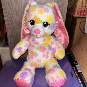 Build A Bear Workshop Bunny Rabbit Plush Stuffed Animal Spring Petals Floral 15"